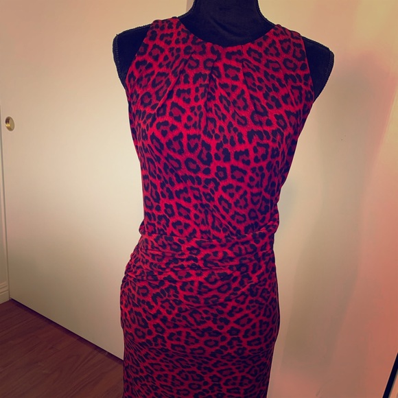 red zebra print dress